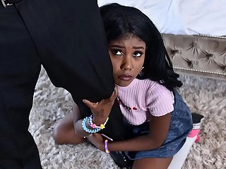 Nero baby sitter ottiene masturbarsi pescato - porno nero
