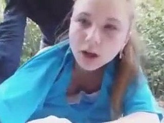 cute slut getting fucked outdoors