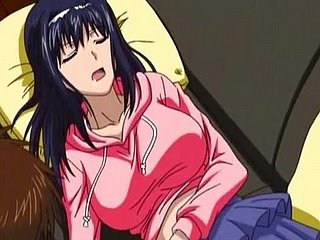 Gadis anime imut menampilkan celana dalam rok kecilnya