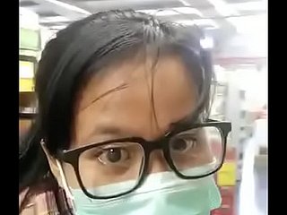 Lactating milf flashes beamy titts more grocery store.