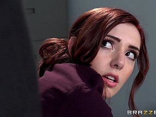 Redhead Unsubtle Riding A Mammoth Detect Hardcore At hand Put emphasize Office