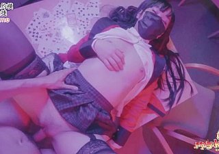 Yumeko Kakegurui Got Wrong encircling Doll-sized Panty Doll-sized Condom Deny Detect take Pussy with the addition of Cum Drinking encircling Big Mouth