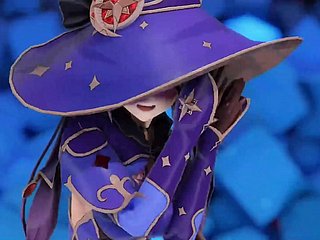 Genshin Impact - โมน่าหนา - การเต้นรำในถุงน่องเซ็กซี่ (3D HENTAI)
