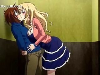 Hentai rubia se influenza follan como una puta en un ascensor en público
