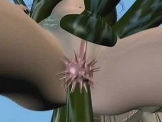 Animado en 3D hentai zorra dura follada por monstruo serpiente
