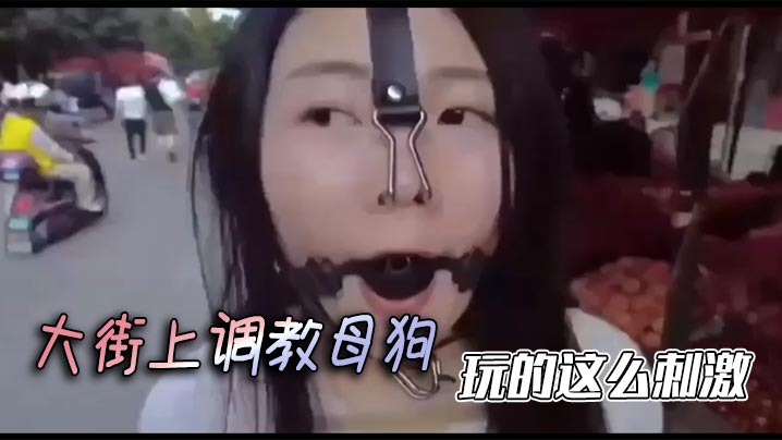 大街上调教母狗玩的这么刺激.